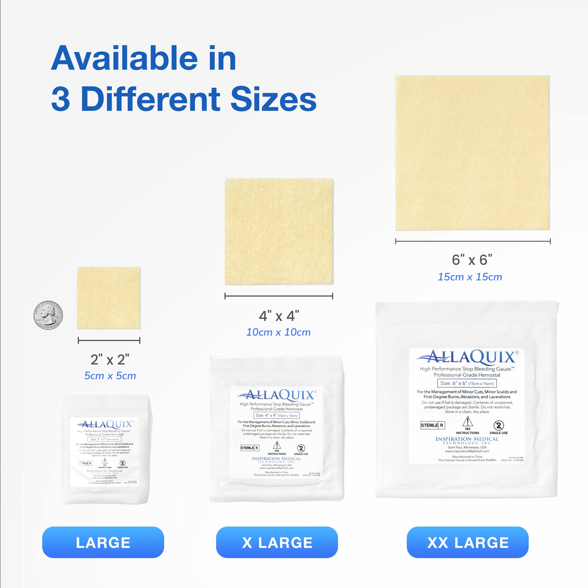 AllaQuix drug-free gauze, comfortable for sensitive skin and everyday use.