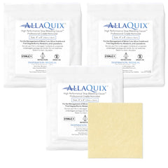 AllaQuix stop-bleeding gauze 4x4 for rapid wound control in first aid.