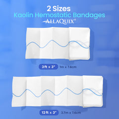 AllaQuix military-grade hemostatic bandage in field kit, supports rapid bleeding control.