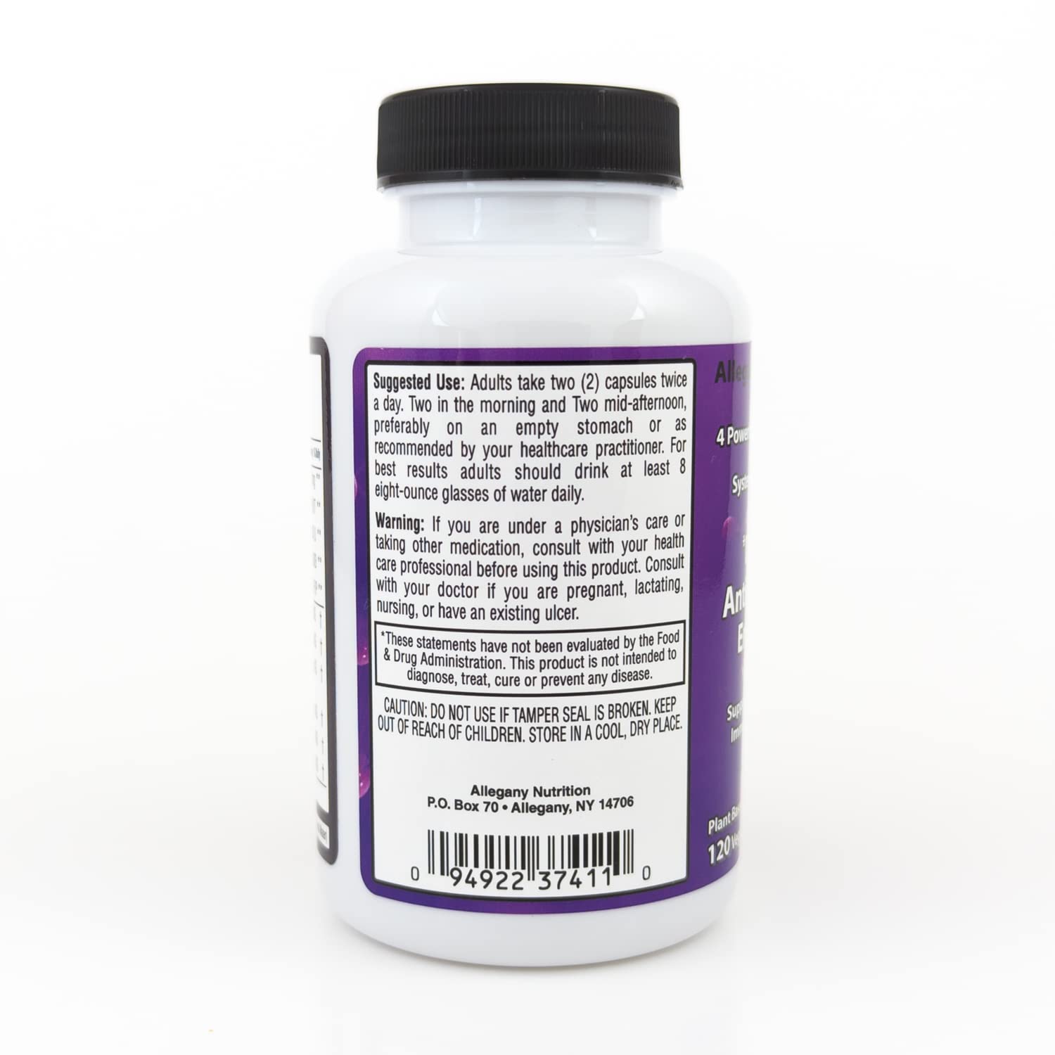 Ginkgo biloba element in Allegany Nutrition Daily Antioxidant Enzyme suggesting focus support.