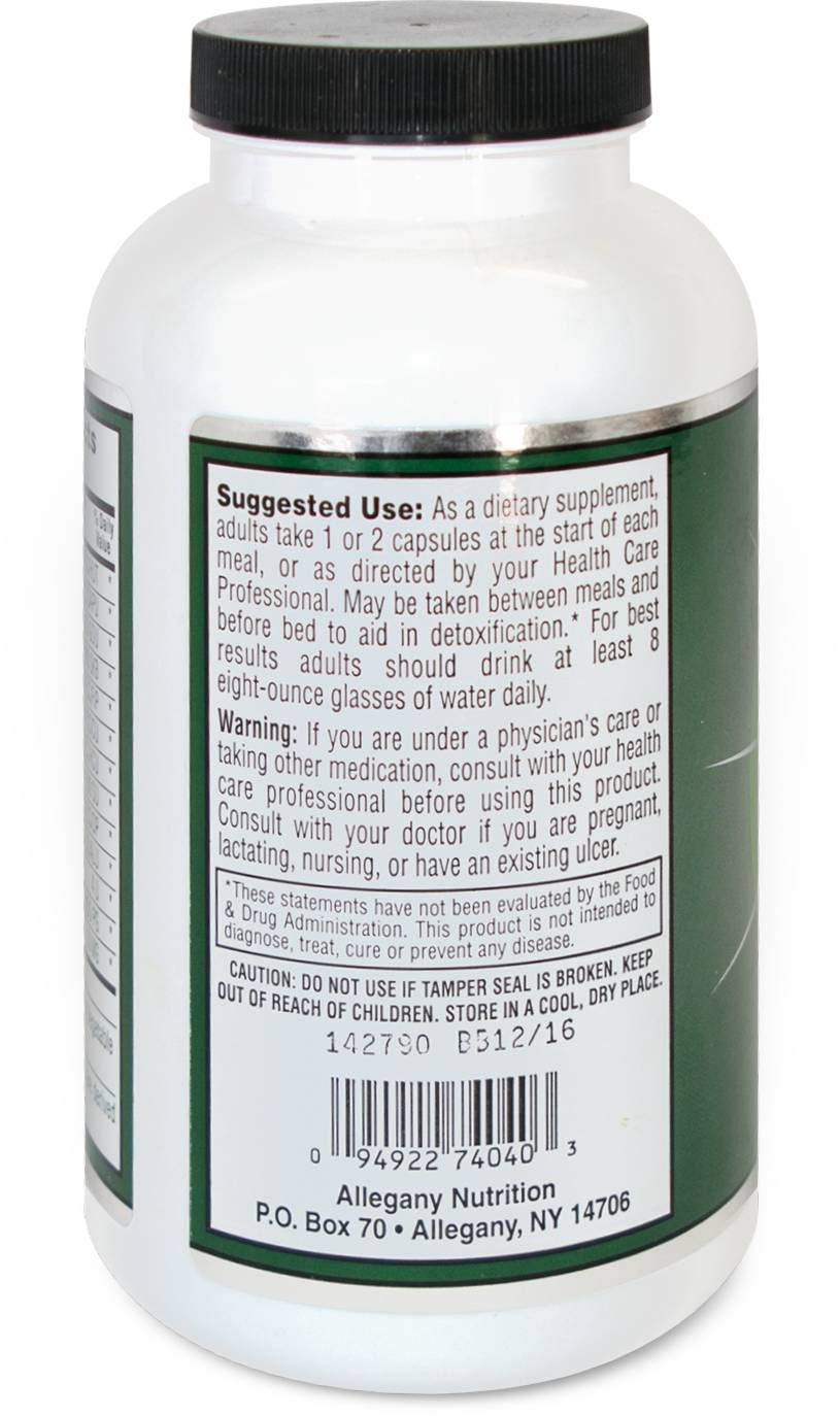 Allegany Nutrition Digestive Enzymes HP capsules close-up, plant-derived enzymes in veggie capsules.