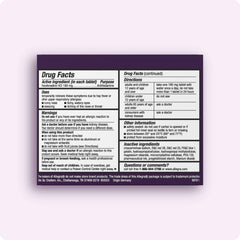 Close-up of Allegra packaging showing one-hour onset idea.