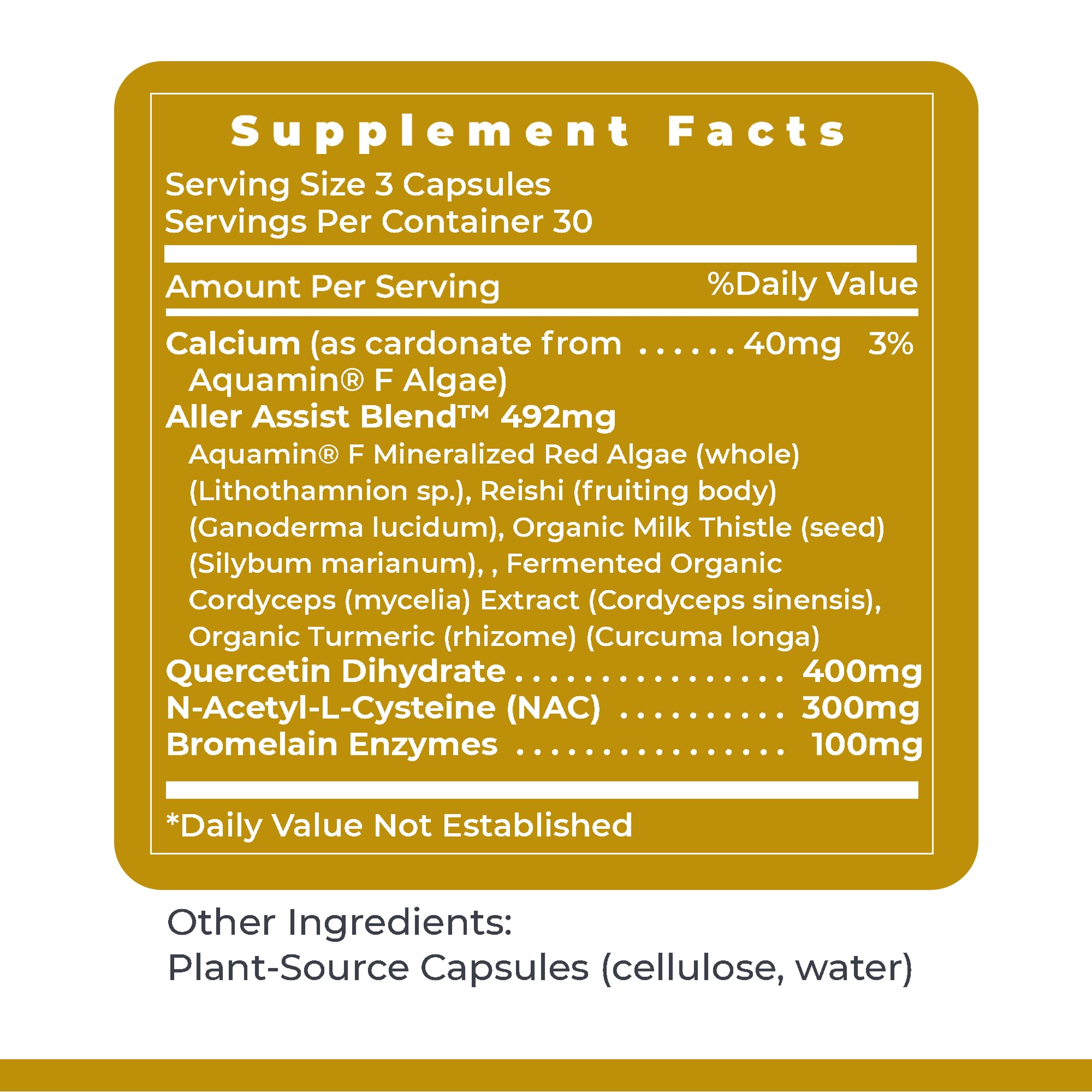 AllerCaps reishi mushroom blend depicted for holistic immune support.