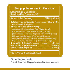 AllerCaps reishi mushroom blend depicted for holistic immune support.