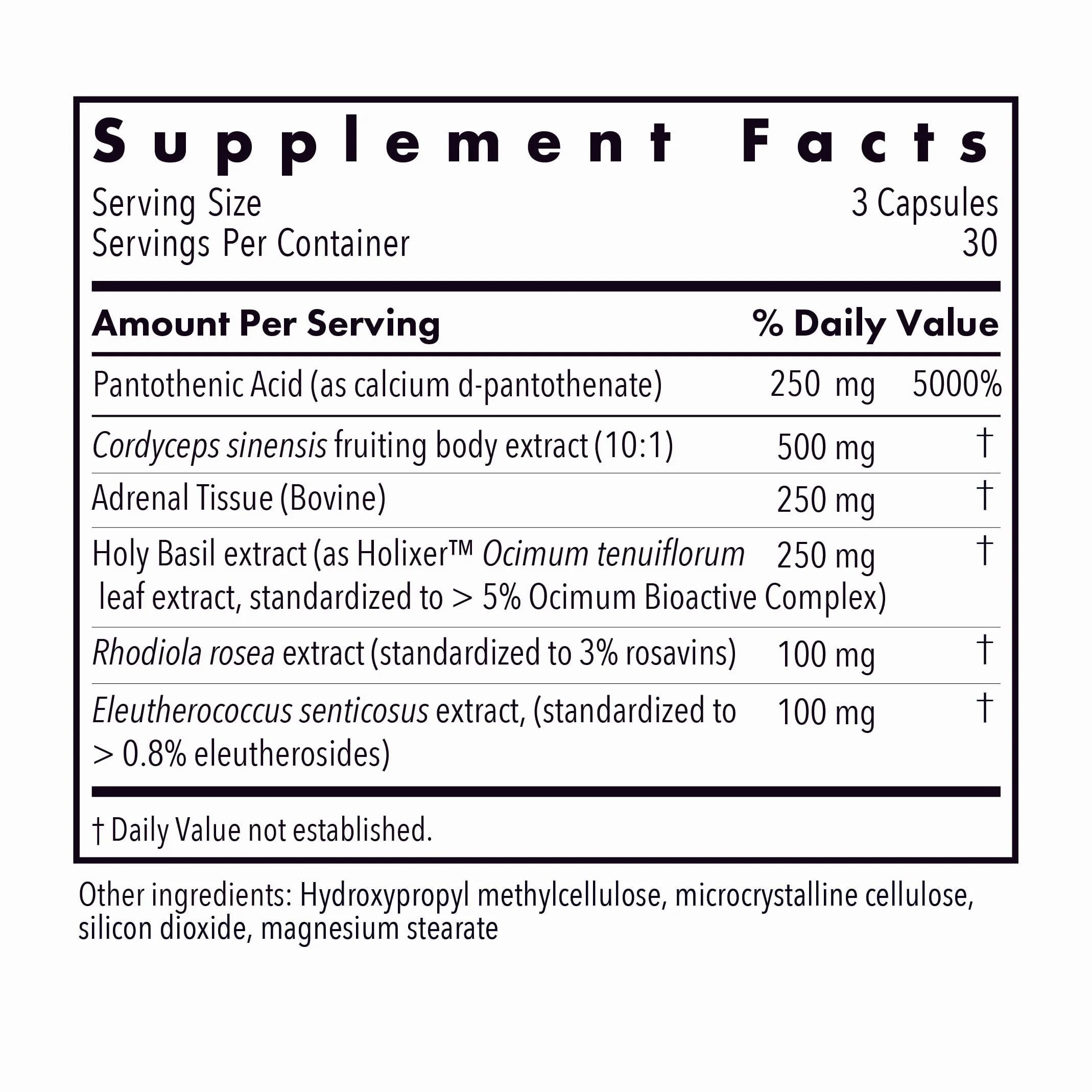 Allergy Research Group Adrenal Glandular Adapt capsules for convenient daily adrenal support