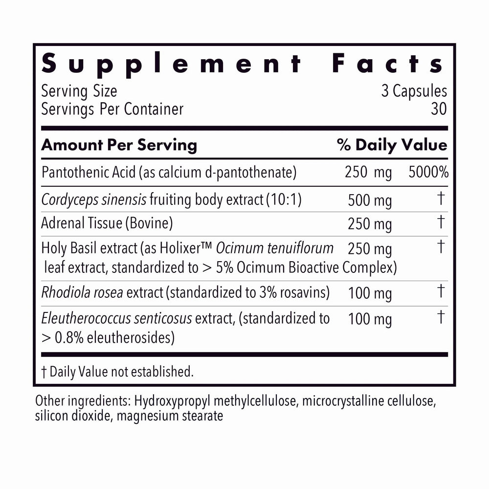 Allergy Research Group Adrenal Glandular Adapt capsules for convenient daily adrenal support