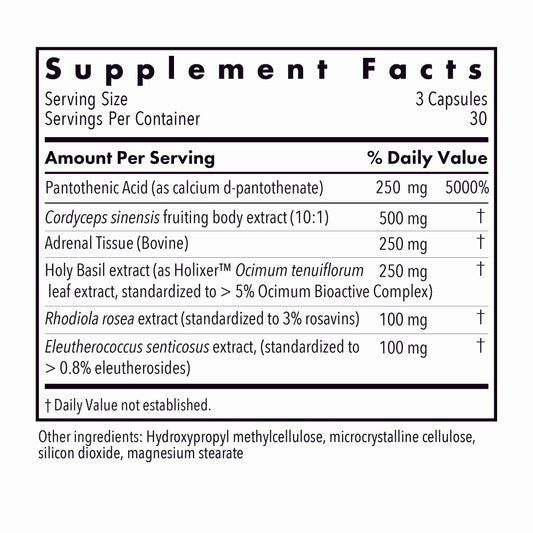 Allergy Research Group Adrenal Glandular Adapt capsules for convenient daily adrenal support