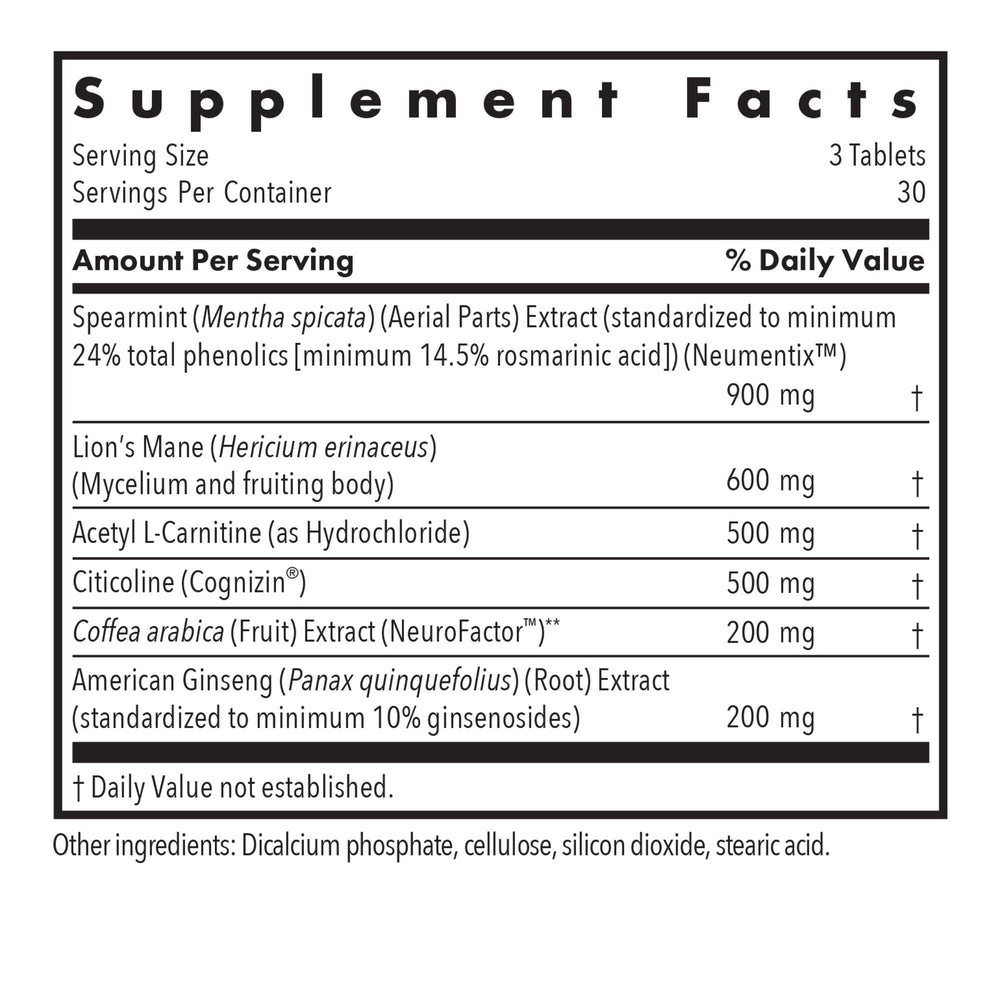 Advanced NeuroPlus tablets arranged for daily use and cognitive support