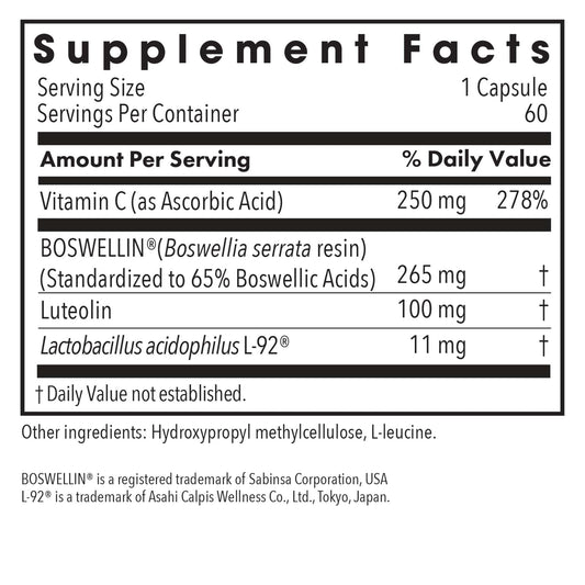 Aller-Aid L92 bottle back with usage directions and ingredients listed.