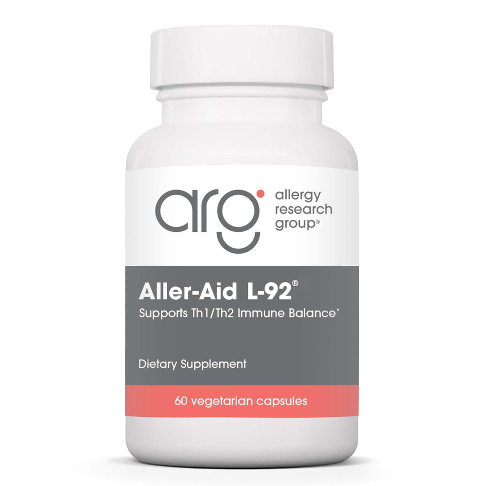 Allergy Research Group Aller-Aid L92 bottle front showing professional hypoallergenic packaging.