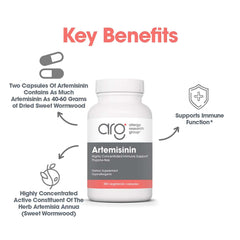 Allergy Research Group Artemisinin packaging front showcases allergen-free, purity-first design.