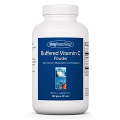 Allergy Research Group Buffered Vitamin C Powder bottle closeup for immune support