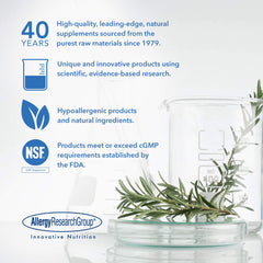 All Allergy Research Group Calcium Citrate bottle with measurement details for daily routine