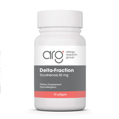 Allergy Research Group Delta-Fraction Tocotrienols bottle front suggesting circulatory support.