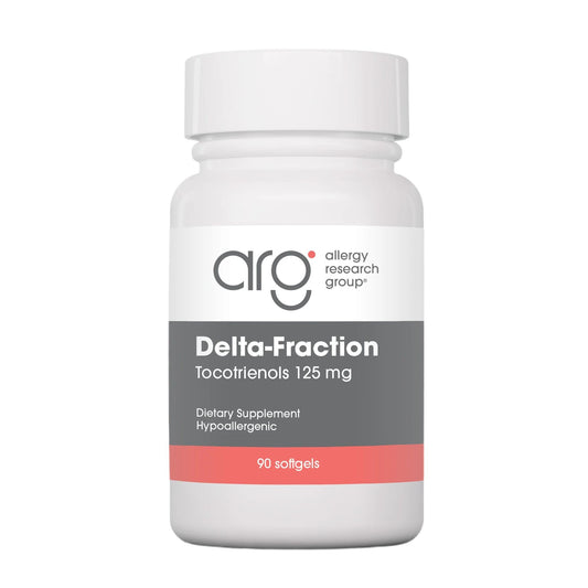 Allergy Research Group Delta-Fraction Tocotrienols bottle showing potential cardiovascular support