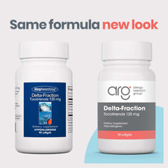Allergy Research Group Delta Tocotrienols capsules in softgels offer easy ingestion.