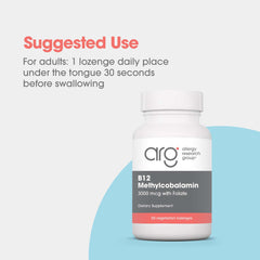 Allergy Research Group dissolving lozenge under tongue demonstrates quick, convenient supplementation.