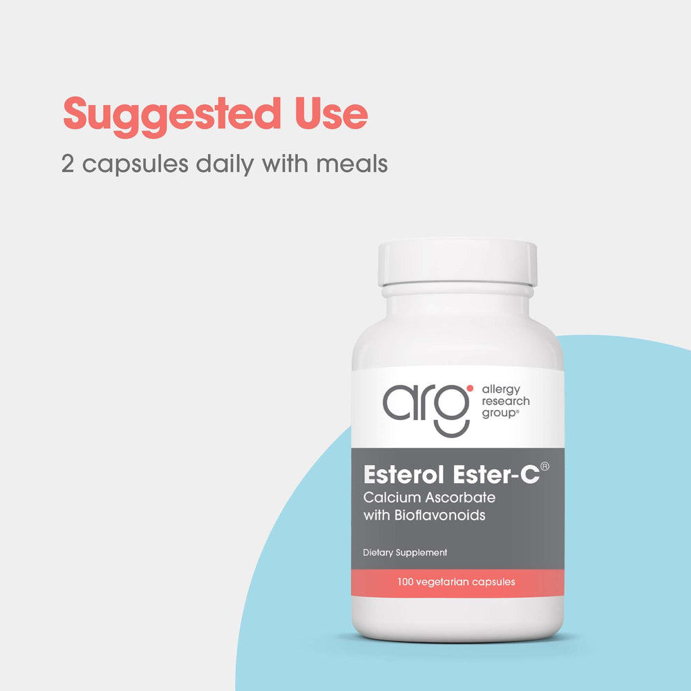 Esterol Ester C capsules arranged to show vegetarian formulation