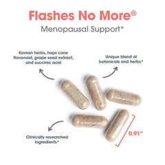 Allergy Research Group Flashes No More packaging highlighting Estrog-100 blend
