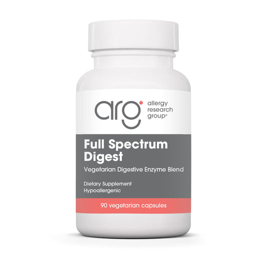 Allergy Research Group Full Spectrum Digest Glutalytic bottle showing gluten support