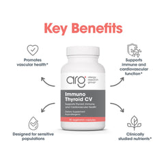 Allergy Research Group Immuno Thyroid CV selenium capsules support thyroid balance and immune health.