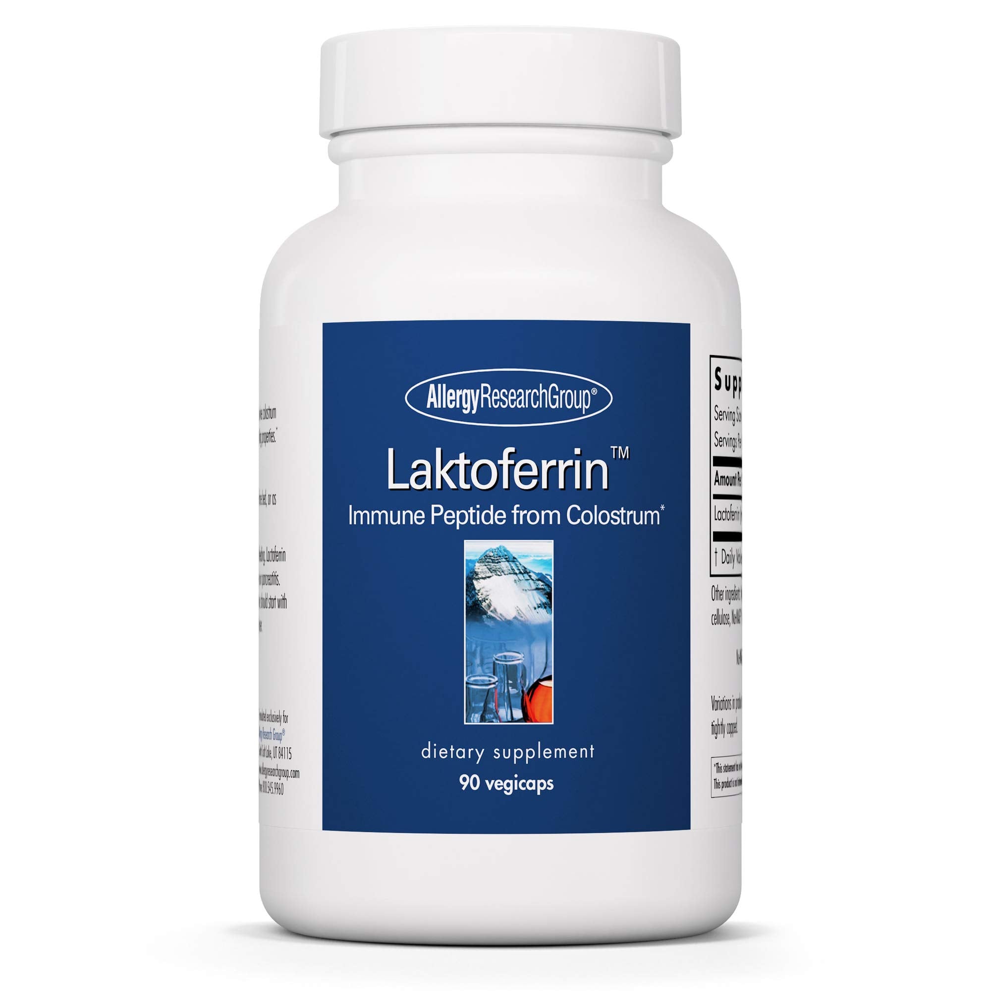 Allergy Research Group Lactoferrin bottle front supports immune balance