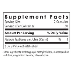 Allergy Research Group Mastic Gum 60 ct label highlights resin-based formula for quality assurance