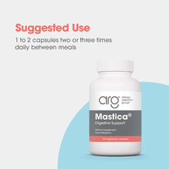 Allergy Research Group Mastic Gum 60 ct packaging on display emphasizes reliable sourcing