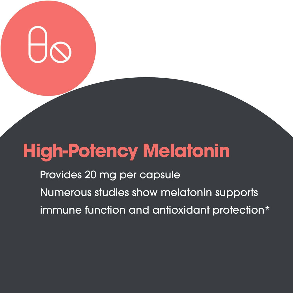 Allergy Research Group Melatonin packaging spine with usage notes.
