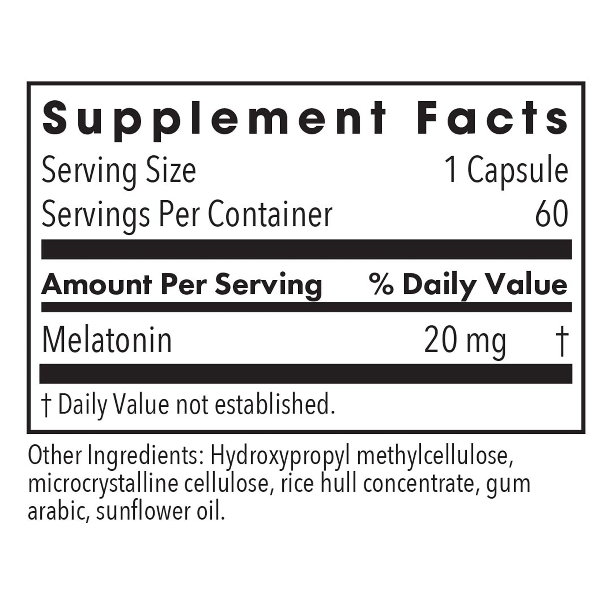 Allergy Research Group Melatonin tablets close-up in a 60-count bottle.
