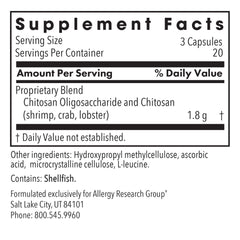 MicroChitosan capsules close-up showing vegetarian pills for gut balance.