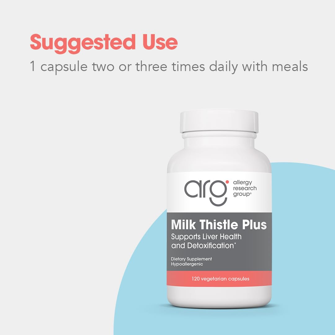 Dandelion root and herbal blend imagery for Allergy Research Group Milk Thistle Plus.
