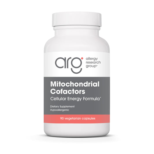 Allergy Research Group mitochondrial cofactors bottle – supports daily energy and mitochondrial function.