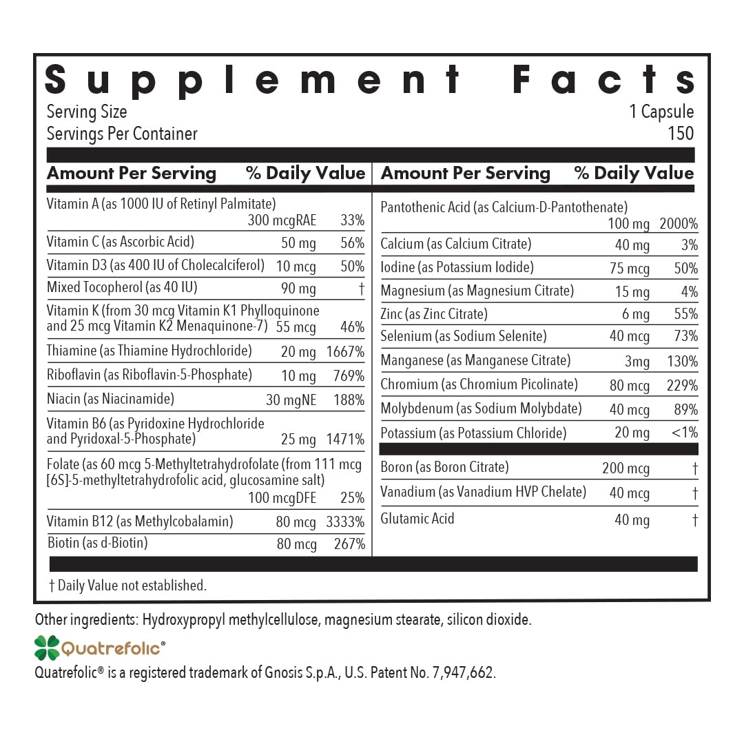 Detail of Multi-Vi-Min label highlighting B vitamins and iodine