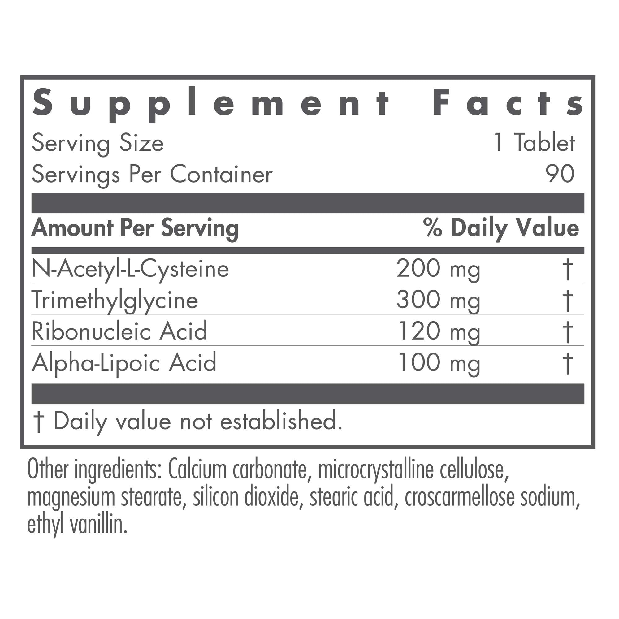 Allergy Research NAC Enhanced capsules offering glutathione precursor benefits for daily wellness.