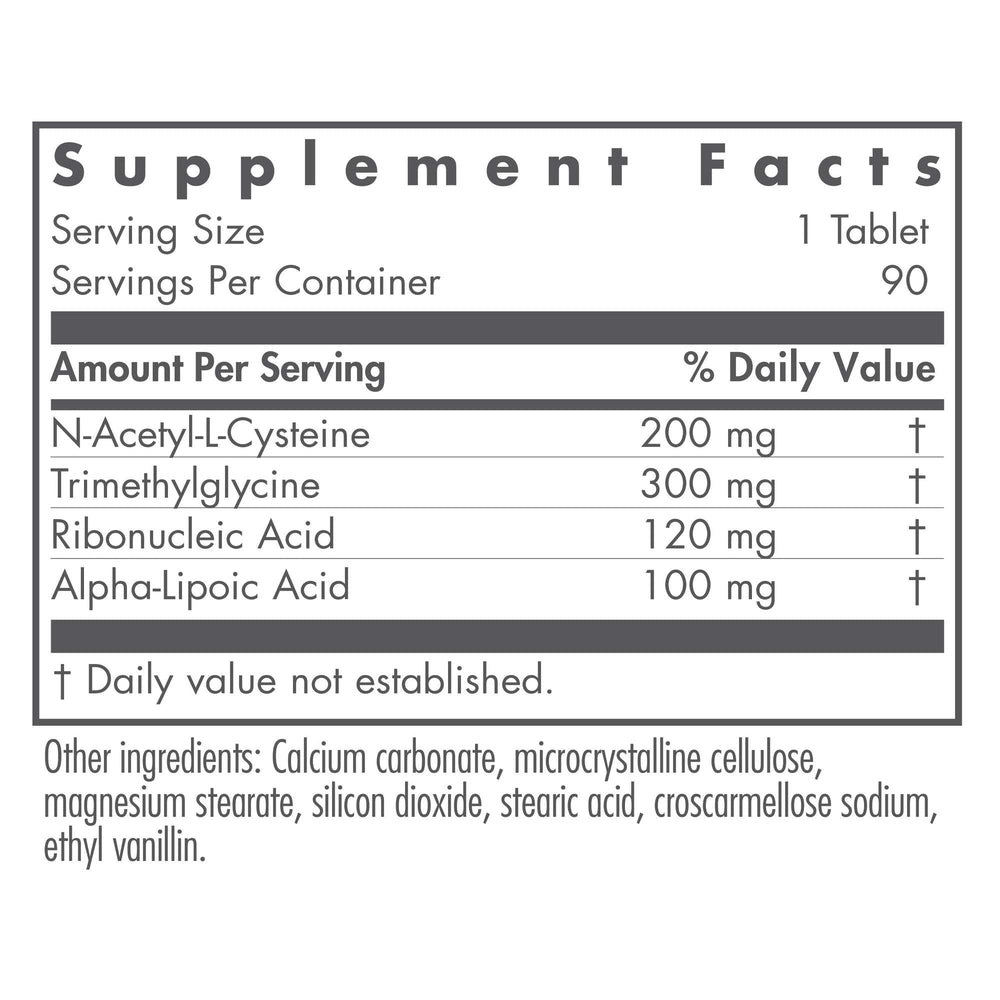 Allergy Research NAC Enhanced capsules offering glutathione precursor benefits for daily wellness.
