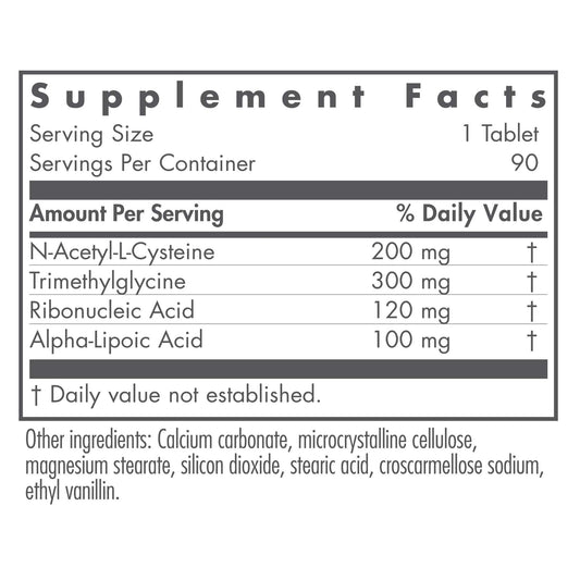 Allergy Research NAC Enhanced capsules offering glutathione precursor benefits for daily wellness.