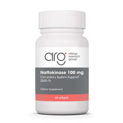 Allergy Research Group nattokinase NSK-SD bottle supports healthy circulation.