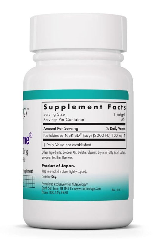 NattoZyme softgels ready for daily use in a wellness routine.