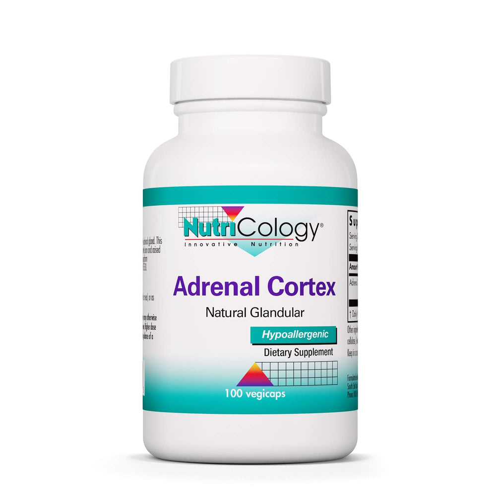 Nutricology adrenal support bottle label may support daily energy balance