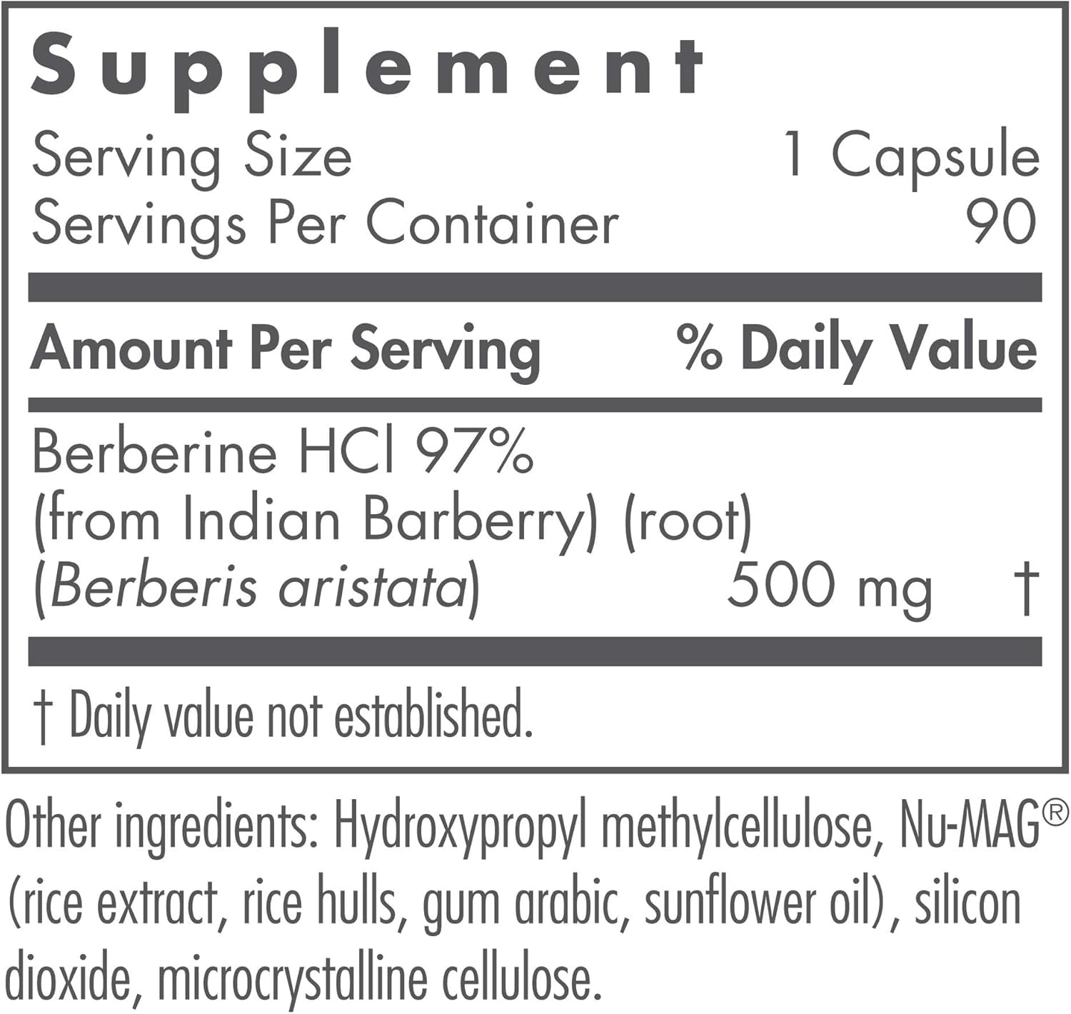 Berberine 500mg capsules close-up emphasizes vegetarian formula