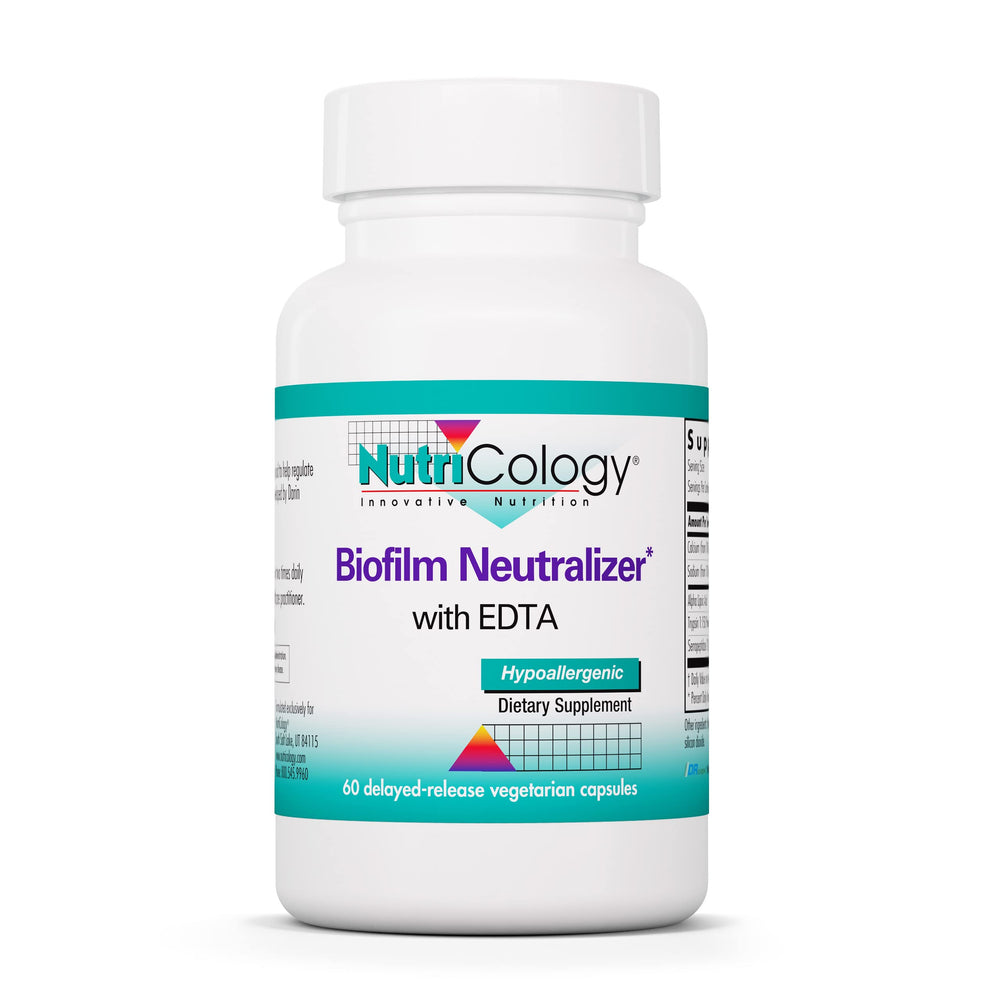 Allergy Research Group Nutricology Biofilm Neutralizer bottle with capsules for daily support