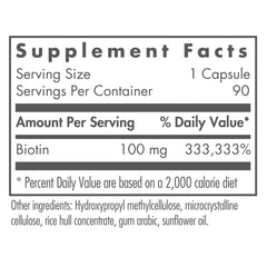 Nutricology HiBiotin capsules close-up highlighting vegetarian formulation.