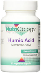 NutriCology Humic Acid dosage 750 mg per serving on packaging.