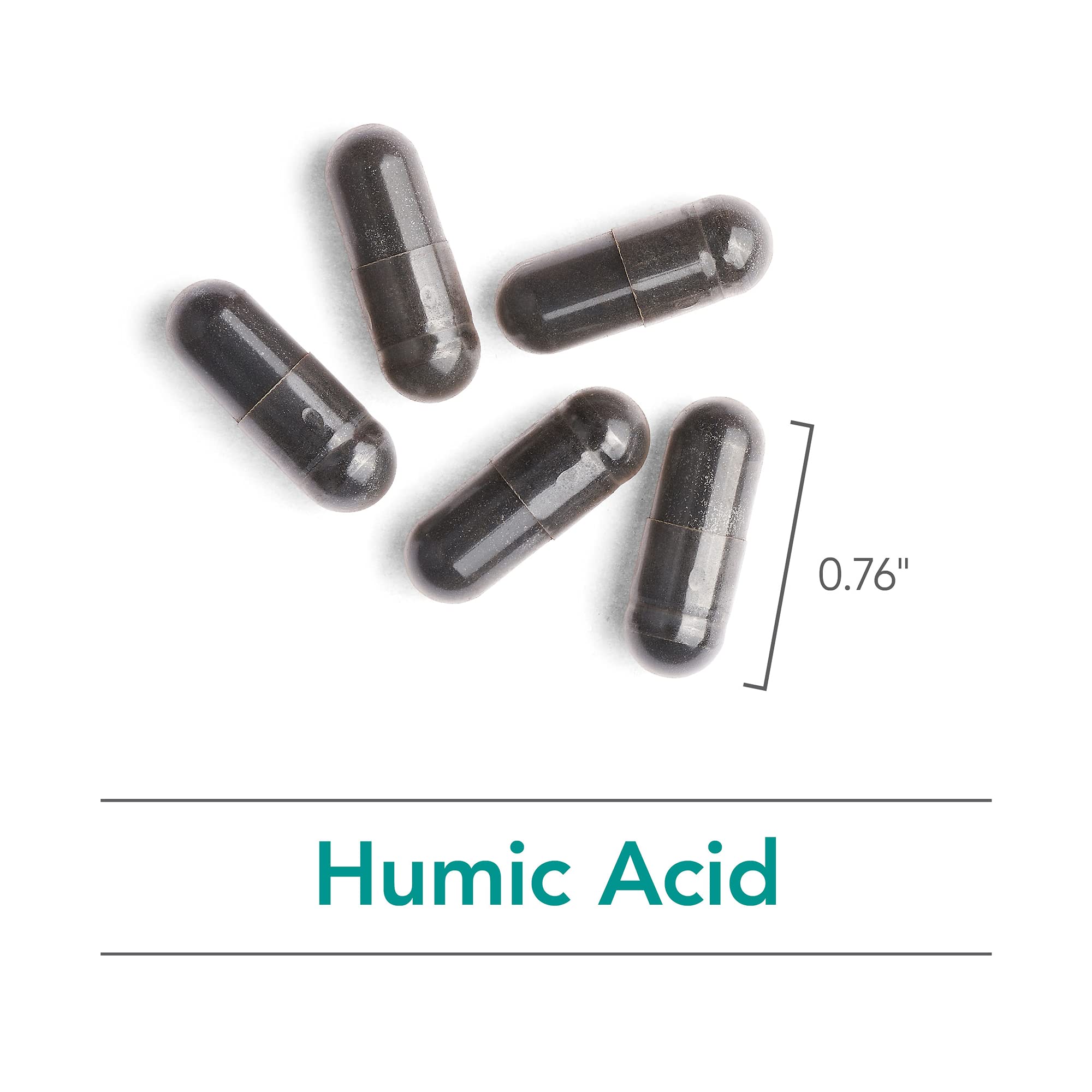 NutriCology Humic Acid gluten-free and dairy-free packaging note.