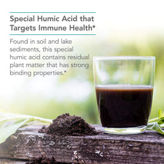 NutriCology Humic Acid purity label shows gluten-free and dairy-free.