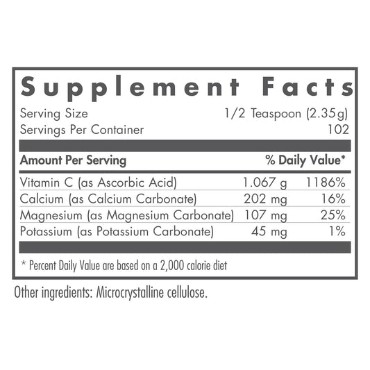 Allergy Research Group Nutricology label close-up highlights purity and mineral blend