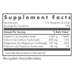 Allergy Research Group Nutricology label close-up highlights purity and mineral blend