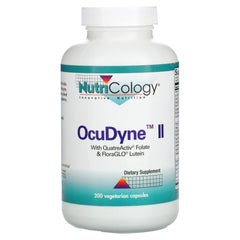 Allergy Research Group Nutricology Ocudyne II Vegicaps label shows herbal daily wellness blend.