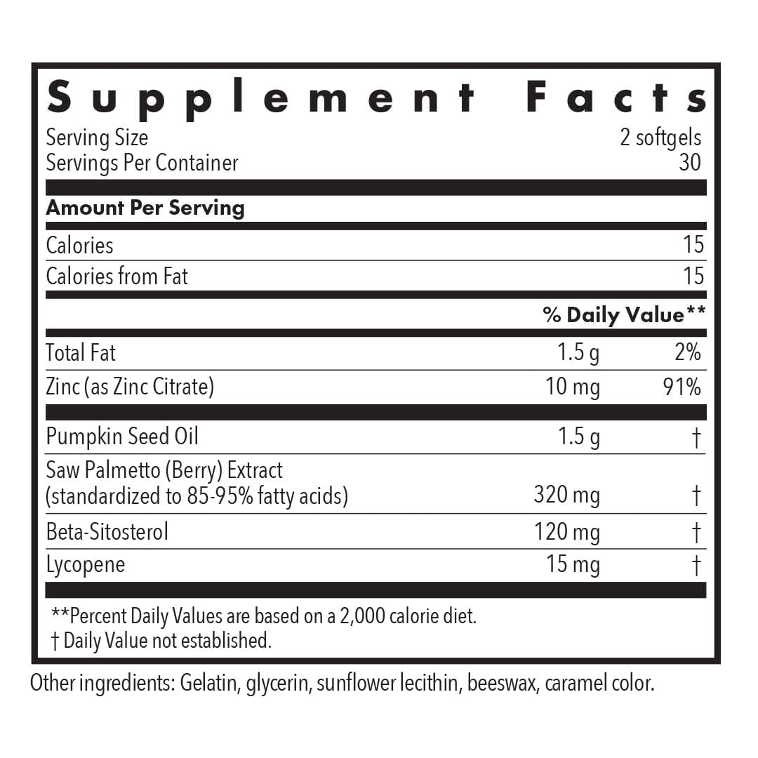Palmetto Complex II softgels close-up highlighting easy-to-swallow capsules